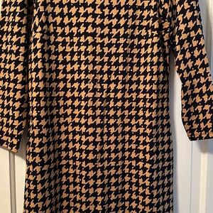 Ann Taylor Factory Black and Tan Sheath Midi Dress